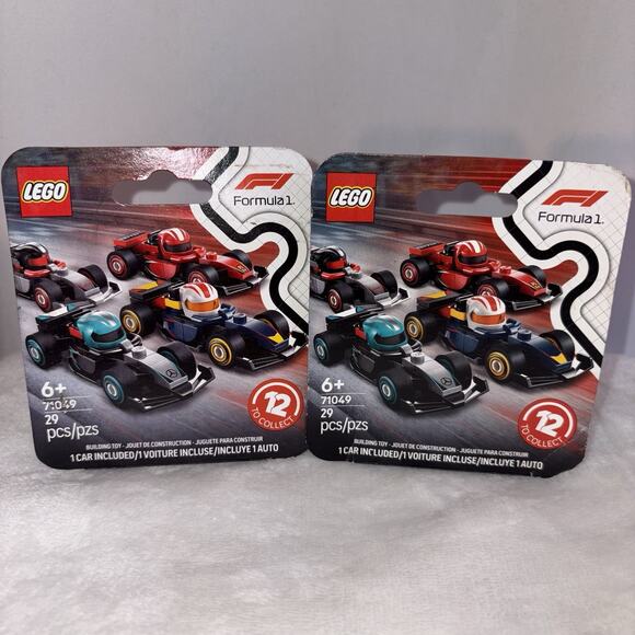 LEGO 2025 FORMULA 1 # 71049 Mystery Car Packs. 29 PCS Each. LOT Of TWO. NEW - Picture 1 of 2